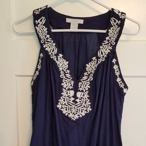 Embroidered Charlotte Russe M drawstring top